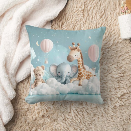 Baby Giraffe mit all seinen Freunden Kissen (Decke)