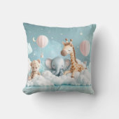 Baby Giraffe mit all seinen Freunden Kissen (Vorderseite)