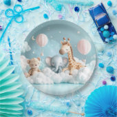 Baby Giraffe mit all seinen Freunden Pappteller (Party)