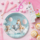 Baby Giraffe mit all seinen Freunden Pappteller (Party)