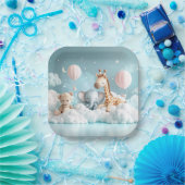 Baby Giraffe mit all seinen Freunden Pappteller (Party)