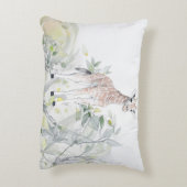 Baby-Giraffe mit Blattwerk Dekokissen (Rückseite(Vertikal))