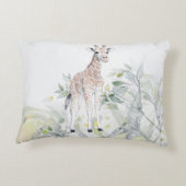 Baby-Giraffe mit Blattwerk Dekokissen (Rückseite)