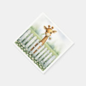 Baby Giraffe mit Daisy Serviette (Ecke)