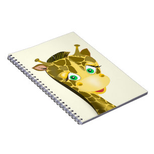 Baby Giraffe mit Green Eyes Notebook Notizblock