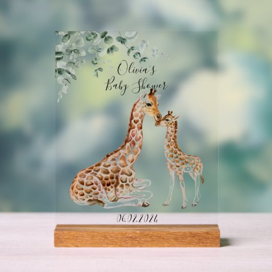 BABY GIRAFFE MOMMY GIRAFFE BABY SHOWER ACRYLSCHILD (Neutral)