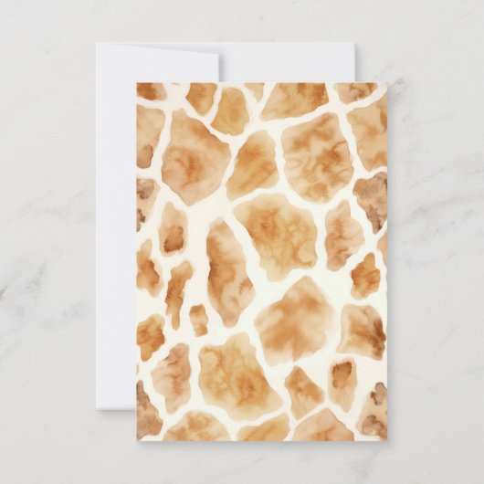 Baby Giraffe Niedlich Modern Little Danke (Rückseite)