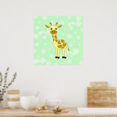 Baby Giraffe Niedliches Poster / Print (Küche)