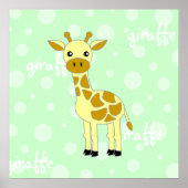 Baby Giraffe Niedliches Poster / Print (Vorne)