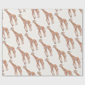 Baby Giraffe Pattern Geschenkpapier (Flach)