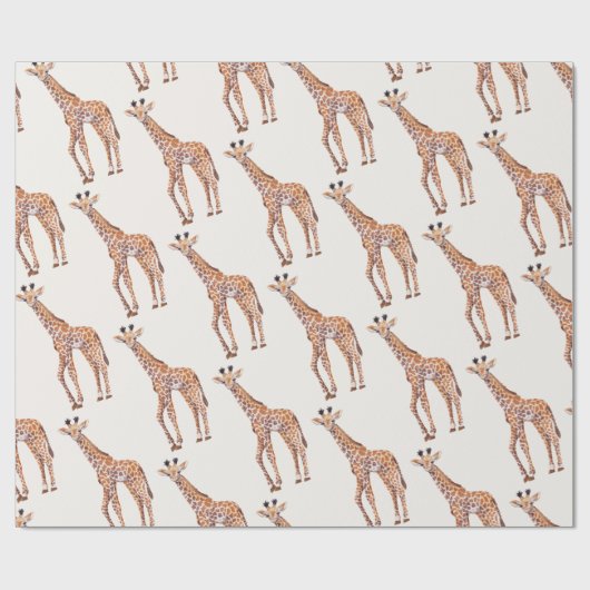 Baby Giraffe Pattern Geschenkpapier (Flach)