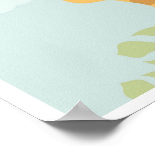 Baby Giraffe Poster (Ecke)