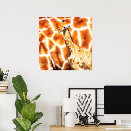 Baby Giraffe Poster (Heimbüro)