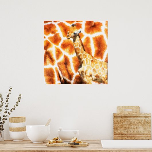 Baby Giraffe Poster (Küche)
