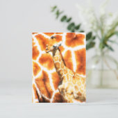 Baby Giraffe Postkarte (Stehend Vorderseite)