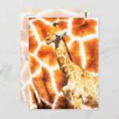 Baby Giraffe Postkarte (Vorne/Hinten)