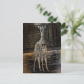 Baby Giraffe Postkarte (Stehend Vorderseite)