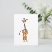 Baby Giraffe Postkarte (Stehend Vorderseite)