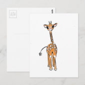 Baby Giraffe Postkarte (Vorne/Hinten)