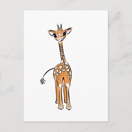 Baby Giraffe Postkarte (Vorderseite)