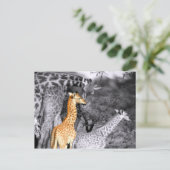 Baby Giraffe Postkarte (Stehend Vorderseite)