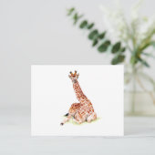 Baby Giraffe Postkarte (Stehend Vorderseite)