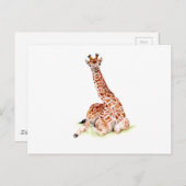 Baby Giraffe Postkarte (Vorne/Hinten)