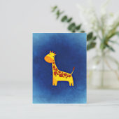 Baby-Giraffe Postkarte (Stehend Vorderseite)
