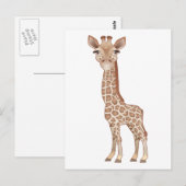 Baby Giraffe Postkarte (Vorne/Hinten)
