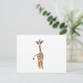 Baby Giraffe Postkarte (Stehend Vorderseite)
