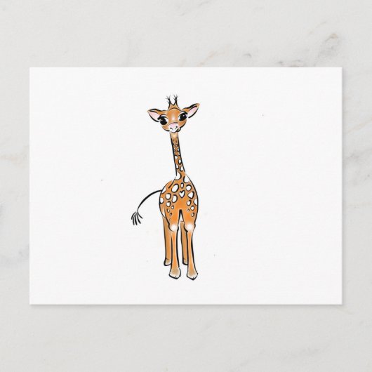Baby Giraffe Postkarte (Vorderseite)