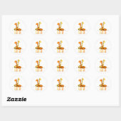 Baby Giraffe Runder Aufkleber (Blatt)