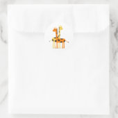 Baby Giraffe Runder Aufkleber (Tasche)