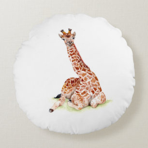 Baby Giraffe Rundes Kissen