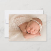 Baby Giraffe Rustic Floral Baby Geburtsankündigung Ankündigung (Rückseite)