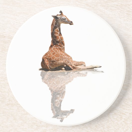 BABY-GIRAFFE SANDSTEIN UNTERSETZER (Vorne)