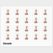 Baby Giraffe Square Sticker (Blatt)