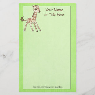 Baby Giraffe Stationery Briefpapier