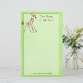 Baby Giraffe Stationery Briefpapier (Stehend Vorderseite)