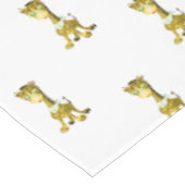 Baby Giraffe Tablecloth - Custom Colors - Text Tischdecke (Schrägansicht)