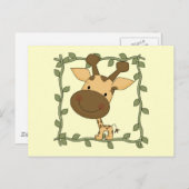 Baby Giraffe Tshirts und Geschenke Postkarte (Vorne/Hinten)