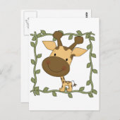 Baby Giraffe Tshirts und Geschenke Postkarte (Vorne/Hinten)
