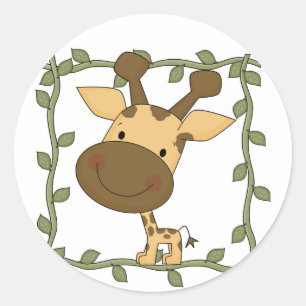 Baby Giraffe Tshirts und Geschenke Runder Aufkleber