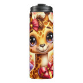 Baby Giraffe Valentine Gift Box Wrap Thermosbecher (Vorderseite)