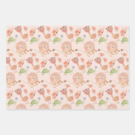 Baby Giraffe Watercolor Handgemalt Geschenkpapier Set