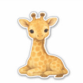 Baby Giraffe Watercolor Print � Nursery Wall Art O Aufkleber (Vorderseite)