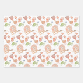 Baby Giraffe Watercolor Tropischer Dschungel Geschenkpapier Set