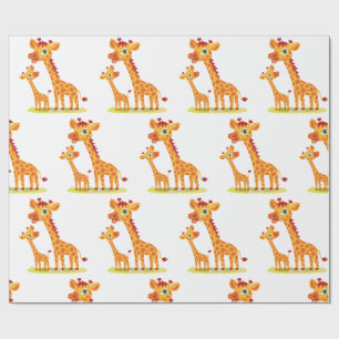 Baby Giraffe Wrapping Paper Geschenkpapier