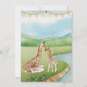 Baby Giraffe zum Geburtstag Einladung (Rückseite)