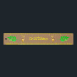 Baby Giraffen Custom 12 Zoll Ruler Lineal<br><div class="desc">Niedliche Babygiraffen schmücken dieses Design,  Set auf braunem Hintergrund. Name und Hintergrundfarbe können angepasst werden.</div>